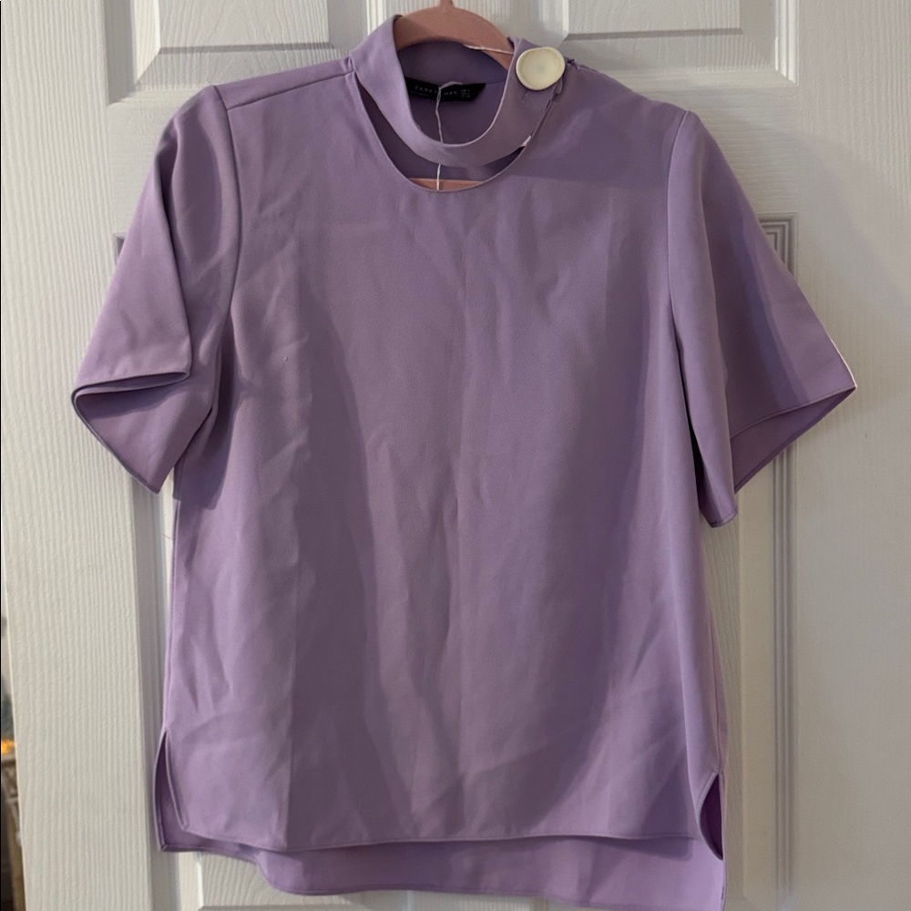 Zara Woman Button Neck Blouse